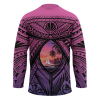 Guam Chamorro Artsy Hockey Jersey Guahan Sunset Beach - Polynesian Pride