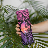 Guam Chamorro Artsy Skinny Tumbler Guahan Sunset Beach