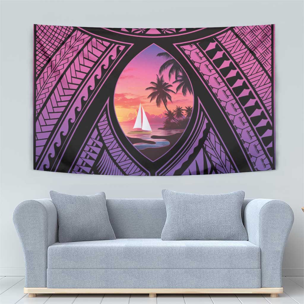 Guam Chamorro Artsy Tapestry Guahan Sunset Beach