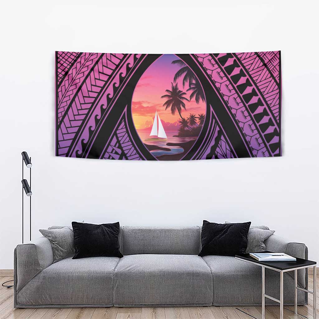 Guam Chamorro Artsy Tapestry Guahan Sunset Beach