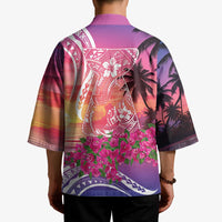 Guam Latte Stone with Map Kimono Bougainvillea Beach Sunset - Polynesian Pride