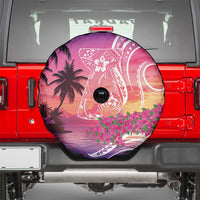 Guam Latte Stone with Map Spare Tire Cover Bougainvillea Beach Sunset