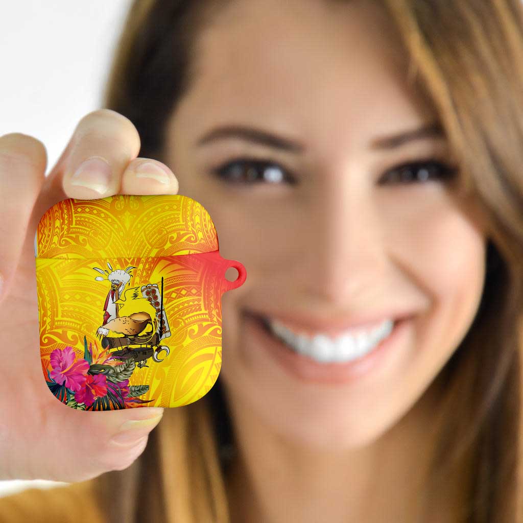 Papua New Guinea Cultural Tropical Flowers AirPods Case - Polynesian Pride