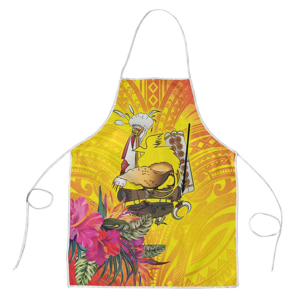 Papua New Guinea Cultural Tropical Flowers Apron - Polynesian Pride