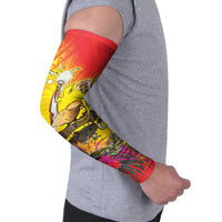 Papua New Guinea Cultural Tropical Flowers Arm Sleeves - Polynesian Pride