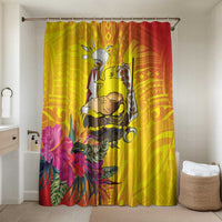 Papua New Guinea Cultural Tropical Flowers Bathroom Set - Polynesian Pride