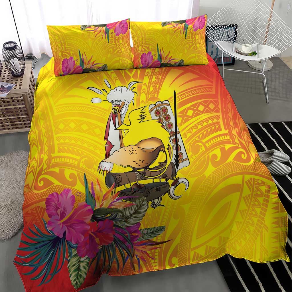Papua New Guinea Cultural Tropical Flowers Bedding Set