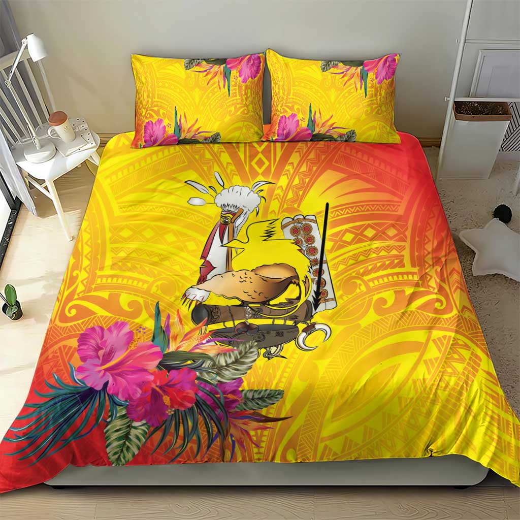 Papua New Guinea Cultural Tropical Flowers Bedding Set