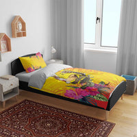 Papua New Guinea Cultural Tropical Flowers Bedding Set