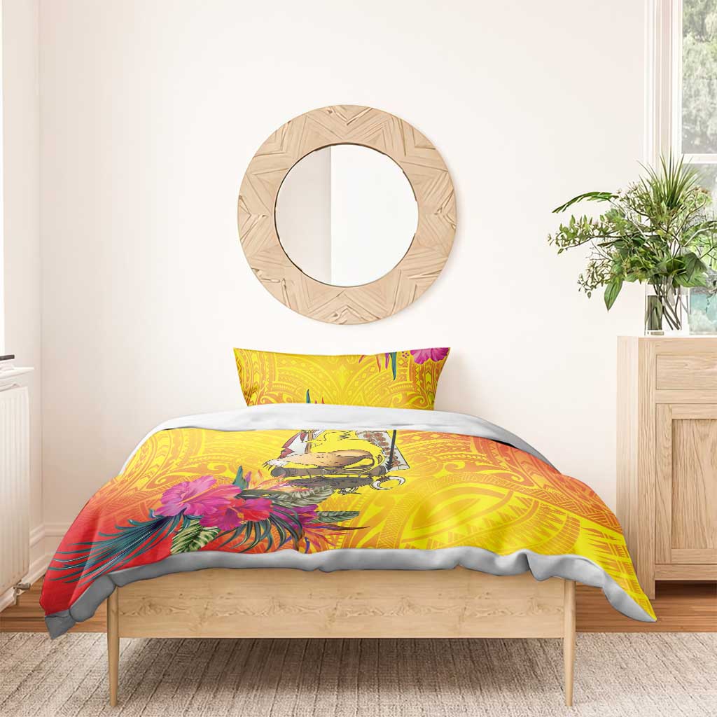 Papua New Guinea Cultural Tropical Flowers Bedding Set