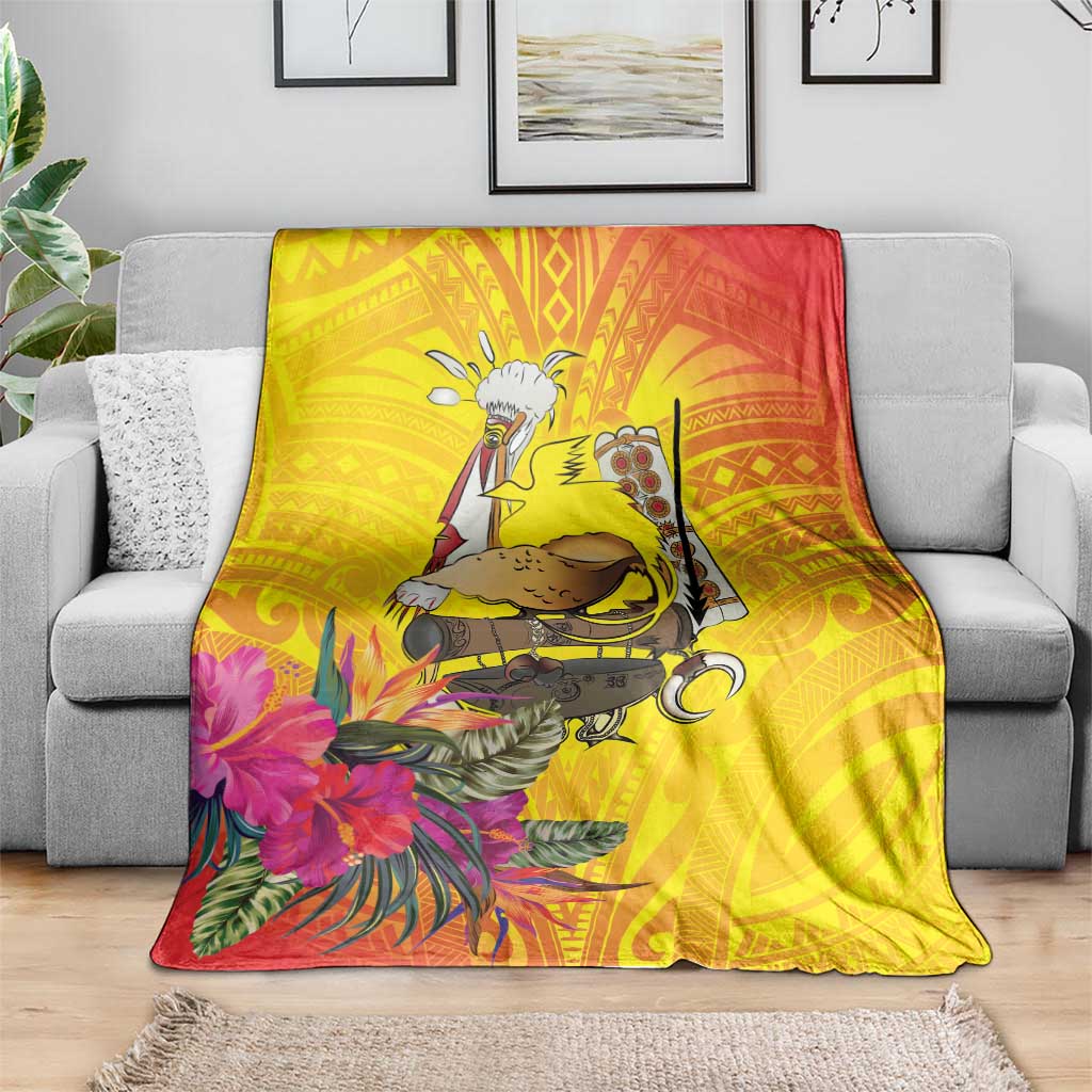 Papua New Guinea Cultural Tropical Flowers Blanket LT9 - Polynesian Pride
