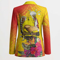 Papua New Guinea Cultural Tropical Flowers Blazer - Polynesian Pride