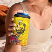 Papua New Guinea Cultural Tropical Flowers 4 in 1 Can Cooler Tumbler LT9 - Polynesian Pride