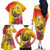 Papua New Guinea Cultural Tropical Flowers Family Matching Off The Shoulder Long Sleeve Dress and Hawaiian Shirt