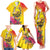 Papua New Guinea Cultural Tropical Flowers Family Matching Tank Maxi Dress and Hawaiian Shirt