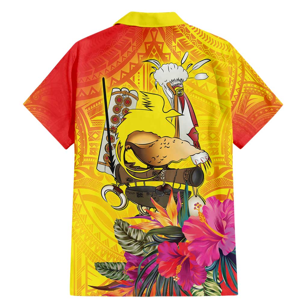 Papua New Guinea Cultural Tropical Flowers Hawaiian Shirt LT9 - Polynesian Pride