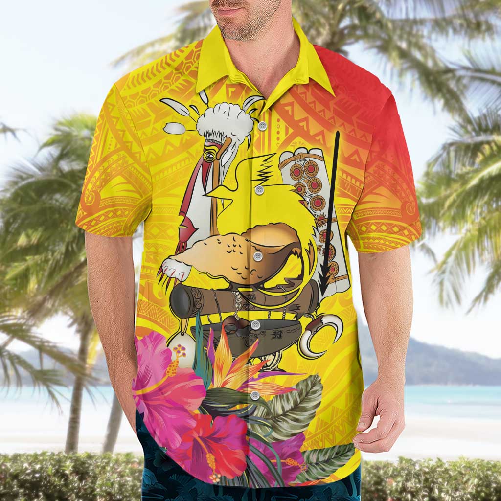 Papua New Guinea Cultural Tropical Flowers Hawaiian Shirt LT9 - Polynesian Pride
