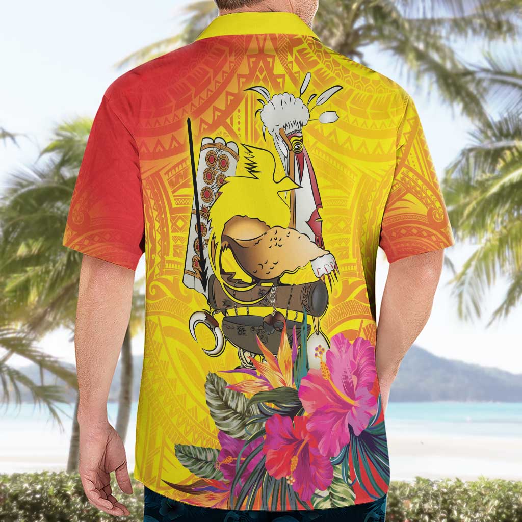 Papua New Guinea Cultural Tropical Flowers Hawaiian Shirt LT9 - Polynesian Pride