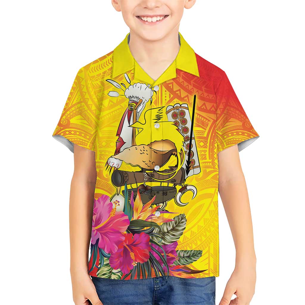 Papua New Guinea Cultural Tropical Flowers Hawaiian Shirt LT9 - Polynesian Pride