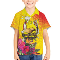 Papua New Guinea Cultural Tropical Flowers Hawaiian Shirt LT9 - Polynesian Pride