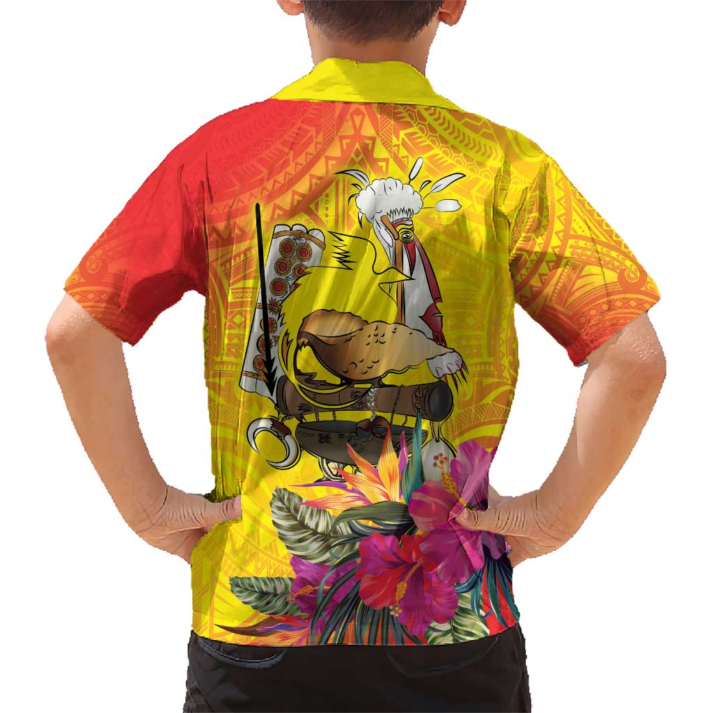 Papua New Guinea Cultural Tropical Flowers Hawaiian Shirt LT9 - Polynesian Pride