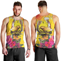 Papua New Guinea Cultural Tropical Flowers Men Tank Top LT9 - Polynesian Pride