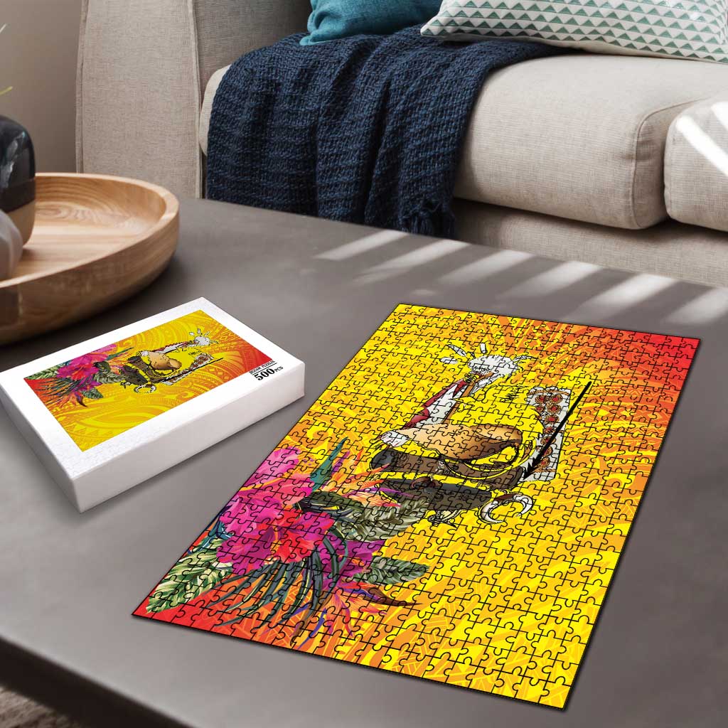 Papua New Guinea Cultural Tropical Flowers Puzzle - Polynesian Pride