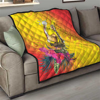 Papua New Guinea Cultural Tropical Flowers Quilt