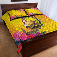 Papua New Guinea Cultural Tropical Flowers Quilt Bed Set LT9 - Polynesian Pride