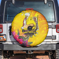 Papua New Guinea Cultural Tropical Flowers Spare Tire Cover