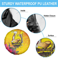 Papua New Guinea Cultural Tropical Flowers Spare Tire Cover