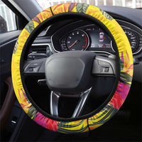 Papua New Guinea Cultural Tropical Flowers Steering Wheel Cover LT9 - Polynesian Pride