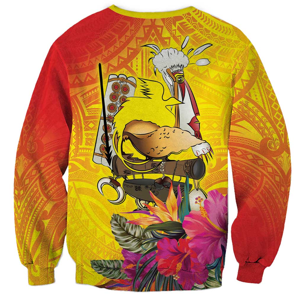 Papua New Guinea Cultural Tropical Flowers Sweatshirt LT9 - Polynesian Pride