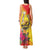 Papua New Guinea Cultural Tropical Flowers Tank Maxi Dress