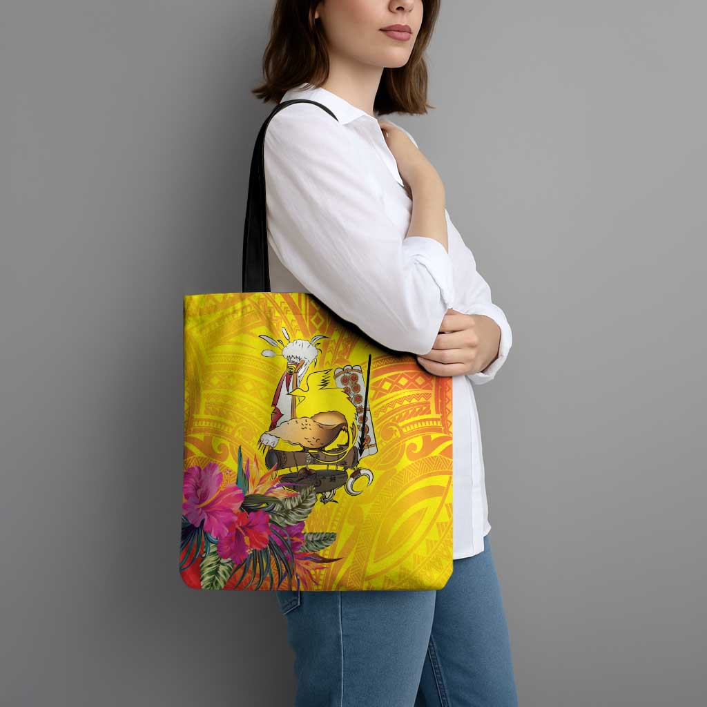 Papua New Guinea Cultural Tropical Flowers Tote Bag - Polynesian Pride