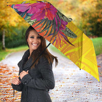 Papua New Guinea Cultural Tropical Flowers Umbrella - Polynesian Pride