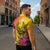 Papua New Guinea Cultural Tropical Flowers Zipper Polo Shirt - Polynesian Pride