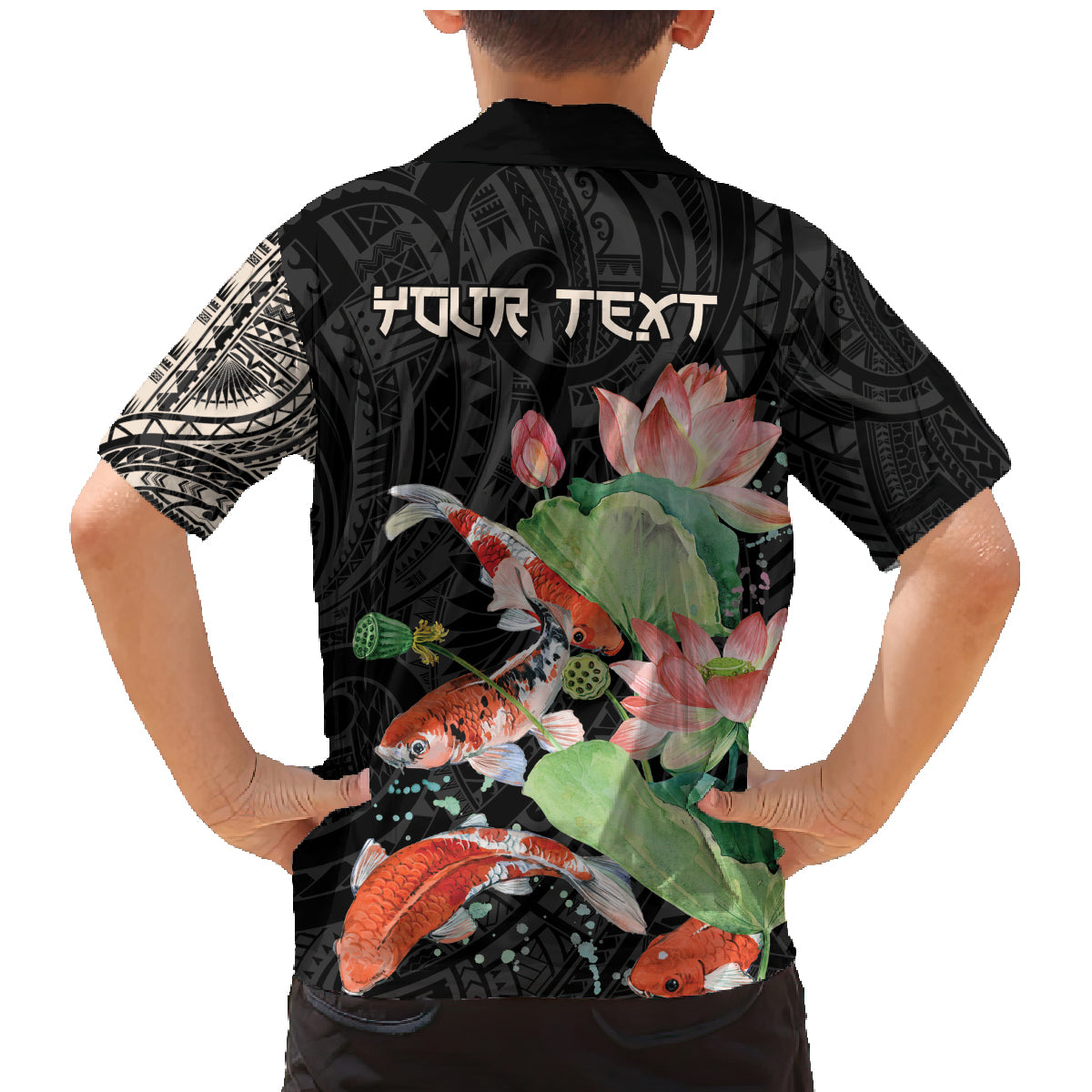 Personalized Japanese Koi Fish Family Matching Mermaid Dress and Hawaiian Shirt with Polynesian Pattern LT9 - Polynesian Pride