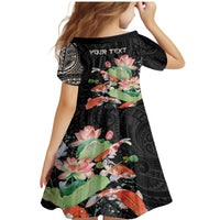 Personalized Japanese Koi Fish Family Matching Mermaid Dress and Hawaiian Shirt with Polynesian Pattern LT9 - Polynesian Pride