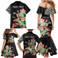 Personalized Japanese Koi Fish Family Matching Mermaid Dress and Hawaiian Shirt with Polynesian Pattern LT9 - Polynesian Pride