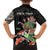 Personalized Japanese Koi Fish Family Matching Off Shoulder Maxi Dress and Hawaiian Shirt with Polynesian Pattern