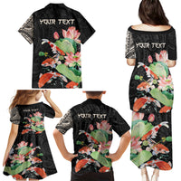 Personalized Japanese Koi Fish Family Matching Puletasi and Hawaiian Shirt with Polynesian Pattern LT9 - Polynesian Pride