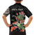 Personalized Japanese Koi Fish Family Matching Short Sleeve Bodycon Dress and Hawaiian Shirt with Polynesian Pattern