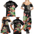 Personalized Japanese Koi Fish Family Matching Summer Maxi Dress and Hawaiian Shirt with Polynesian Pattern