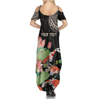Personalized Japanese Koi Fish Family Matching Summer Maxi Dress and Hawaiian Shirt with Polynesian Pattern LT9 - Polynesian Pride