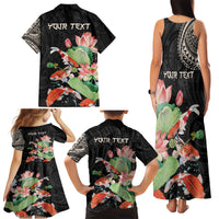 Personalized Japanese Koi Fish Family Matching Tank Maxi Dress and Hawaiian Shirt with Polynesian Pattern LT9 - Polynesian Pride