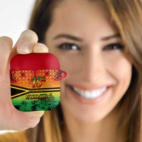 Hapi 45th Indipendens Dei Vanuatu AirPods Case Yumi 1980 with Vanuatuan Beach Landscape LT9 Red - Polynesian Pride