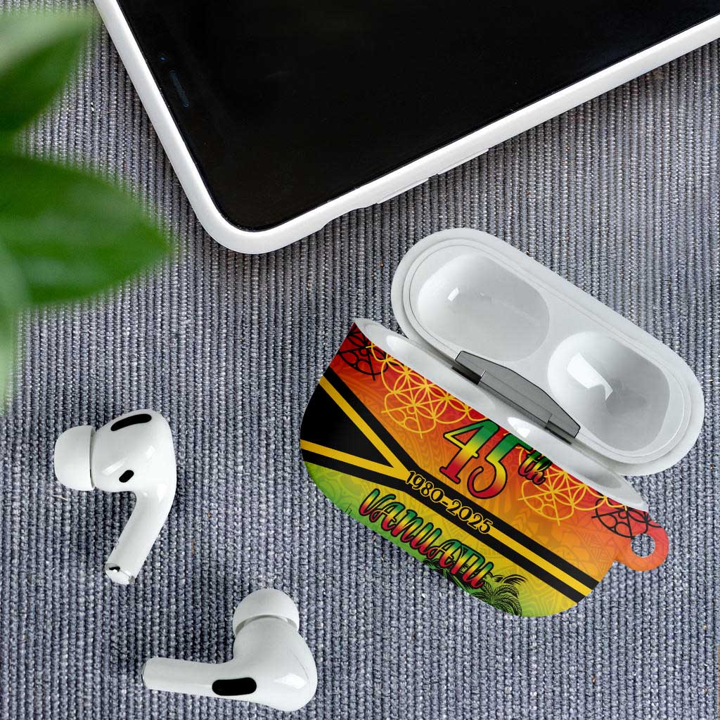 Hapi 45th Indipendens Dei Vanuatu AirPods Case Yumi 1980 with Vanuatuan Beach Landscape LT9 - Polynesian Pride