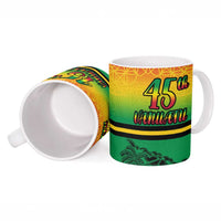Hapi 45th Indipendens Dei Vanuatu Ceramic Mug Yumi 1980 with Vanuatuan Beach Landscape LT9 - Polynesian Pride