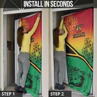 Hapi 45th Indipendens Dei Vanuatu Door Cover Yumi 1980 with Vanuatuan Beach Landscape - Polynesian Pride